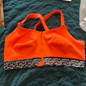 SHEFIT sports bra coral orange color size 5LUXE never worn